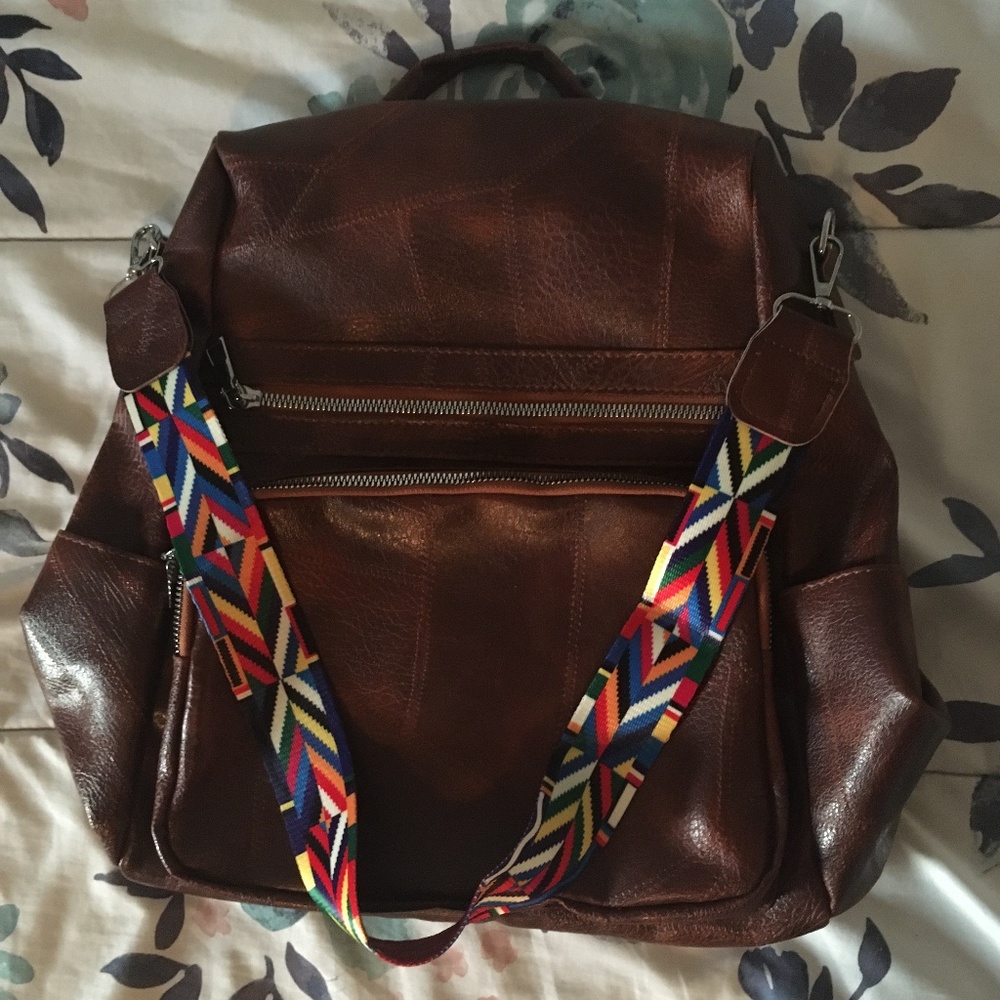 Faux Leather Backpack